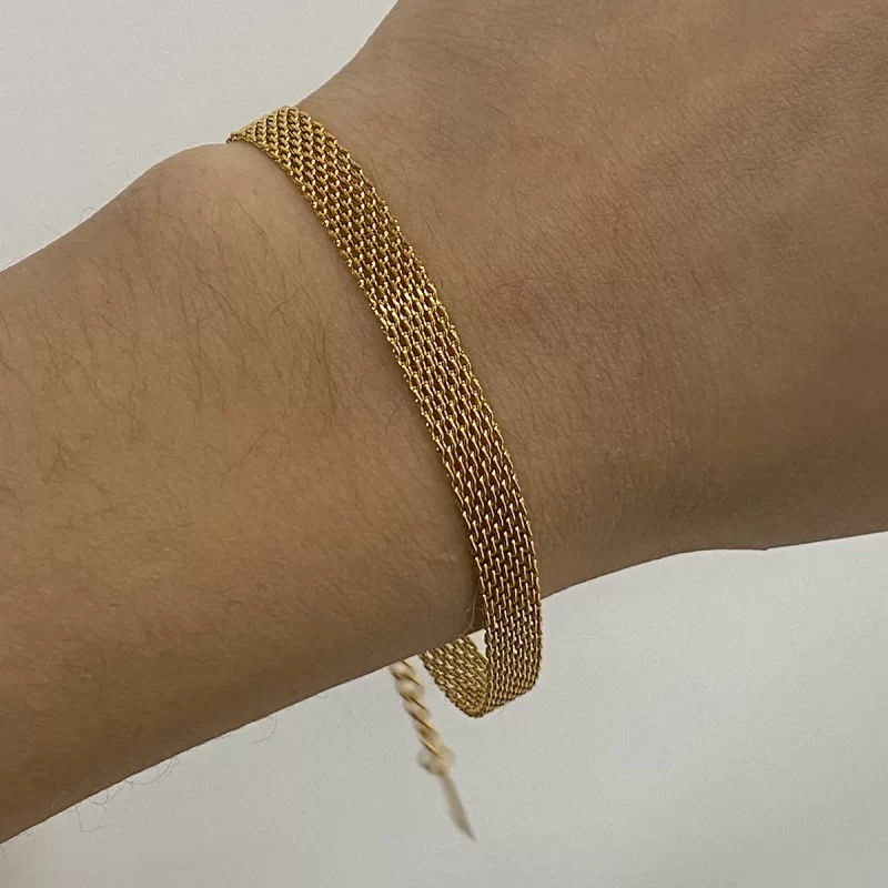 J&D Modern Trendy Minimalist 18K Stainless Steel Women's Chain Bracelet Fashion Link Jewelry - Image 2