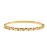 Women's Love 18K Gold Stainless Steel Heart Diamond Clasp Adjustable Bracelet