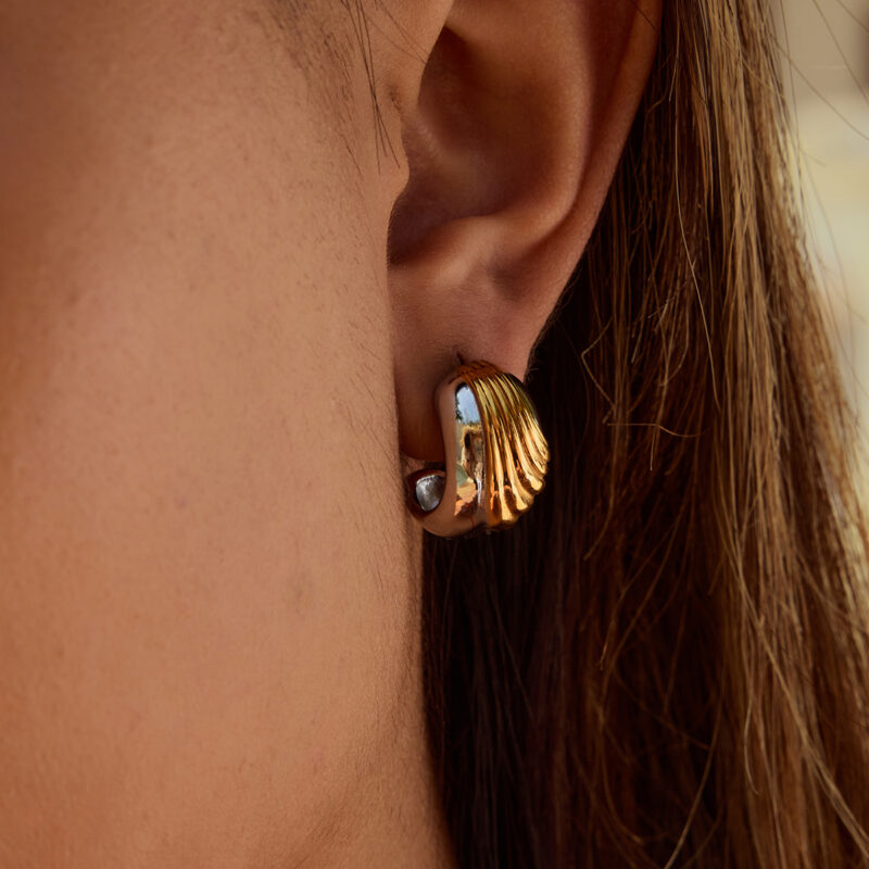 18K Gold Stainless Steel Jewelry - Two-Tone Gold & Silver Minimalist Collection for Women - Image 4