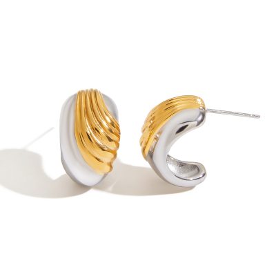 18K Gold Stainless Steel Jewelry - Two-Tone Gold & Silver Minimalist Collection for Women