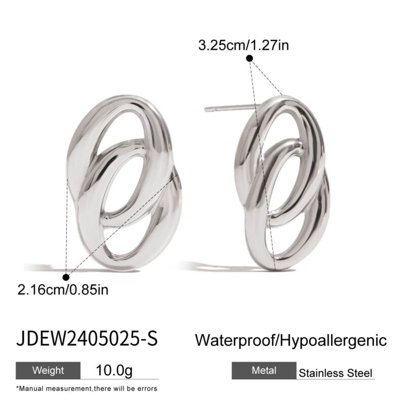 Stainless Steel Minimalist Hoop Earrings - Modern O-Ring Wrap Design for Women - Image 6