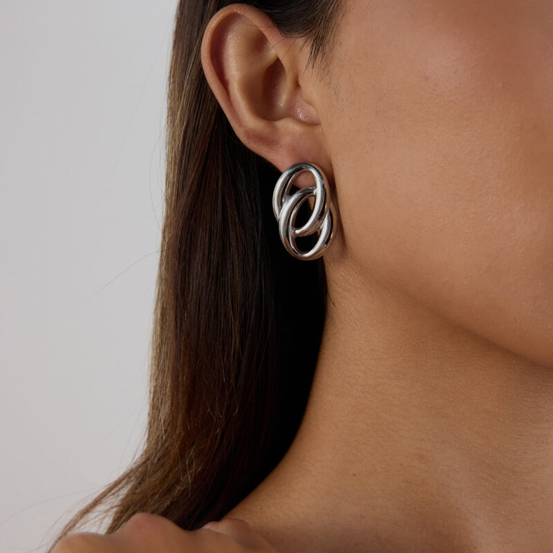 Stainless Steel Minimalist Hoop Earrings - Modern O-Ring Wrap Design for Women - Image 5