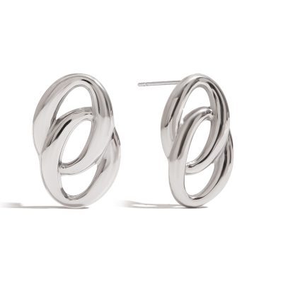 Stainless Steel Minimalist Hoop Earrings - Modern O-Ring Wrap Design for Women