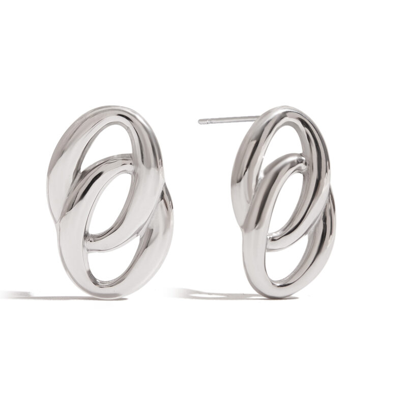 Stainless Steel Minimalist Hoop Earrings - Modern O-Ring Wrap Design for Women