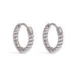 Classic Stainless Steel Minimalist Twisted Hoop Earrings - Everyday Simple Ear Cuffs for Women