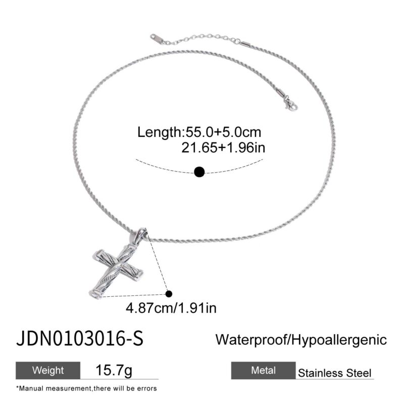 J&D Semi Mount Pendant Necklace Fashion Jewelry for Women Stainless Steel Zirconia Heart Shape Necklace - Image 7