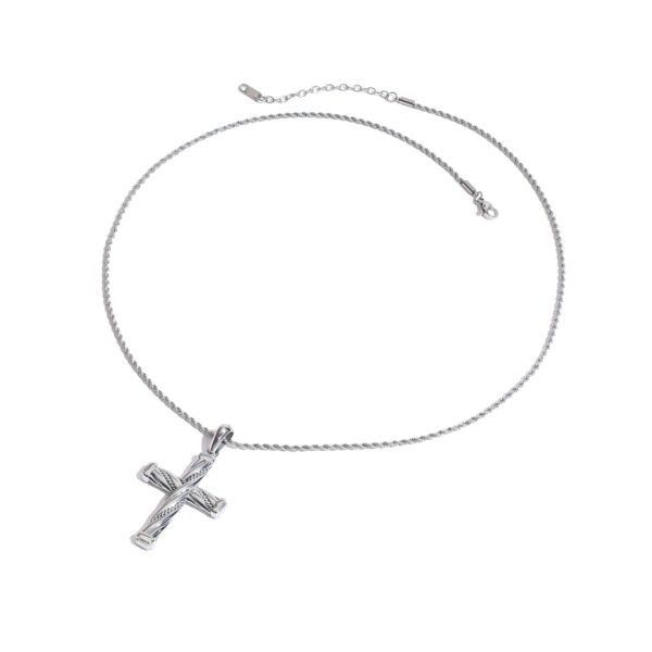 J&D Semi Mount Pendant Necklace Fashion Jewelry for Women Stainless Steel Zirconia Heart Shape Necklace