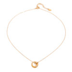 Trendy Women's Stainless Steel Necklace - Minimalist Interlocking Chain, INS Fashion Gold Titanium Steel Collarbone Pendant