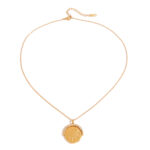 J&D Versatile Geometric Pendant Necklace Stainless Steel 18K Gold Plated Star and Moon Coin Fashion Necklace Necklace for Women