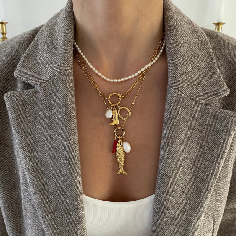 18k gold plate Stainless steel necklace - Image 4