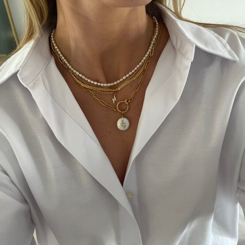Women's Classic 18K Gold Stainless Steel Paperclip Chain Lobster Clasp Necklace 50CM - Image 4