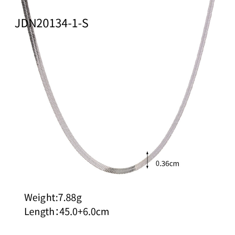 Youthway 4mm Wide Stainless Steel Basic Snake Chain 18K Gold Plated Ladies Necklace Waterproof 2023 NEW - Image 5