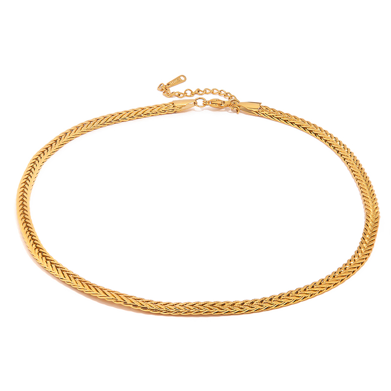 Youthway 18K PVD Gold Plated Stainless Steel Necklace for Women Waterproof Trend High Quality Fashion Jewelry Women Party