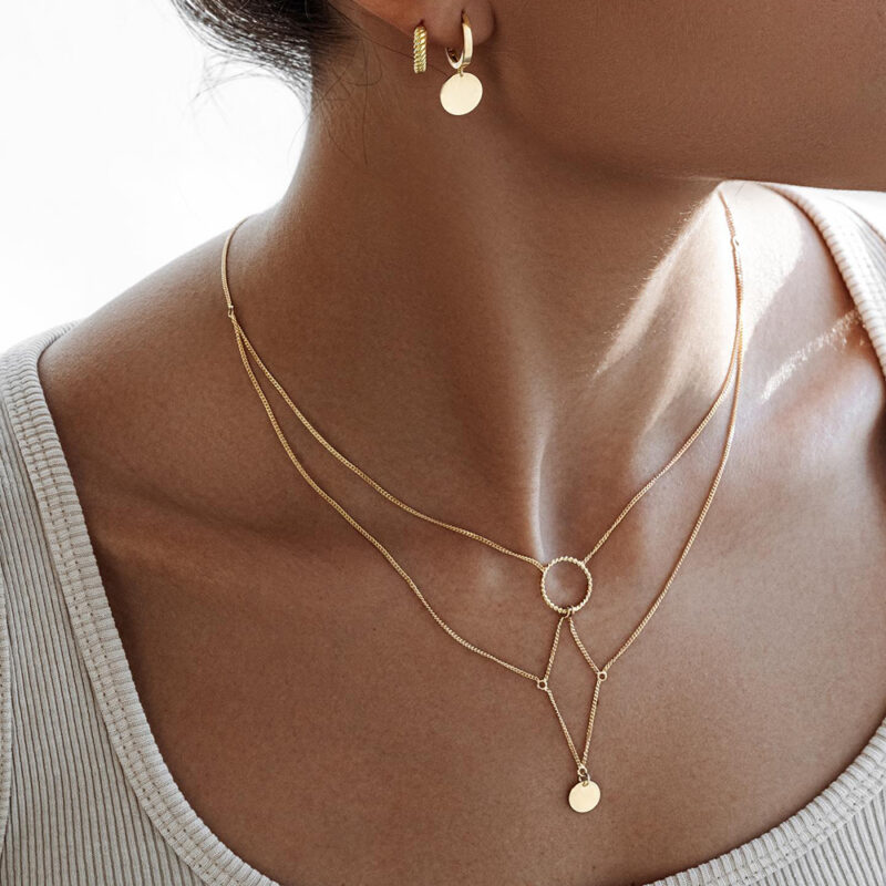 Youthway Elegant Irregular Geometric Loop Necklace Women Temperament Gala Luxurious Jewelry Tarnish Free Stainless Steel 2024 - Image 5