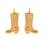 18K Gold Stainless Steel Pattern Boot Charm