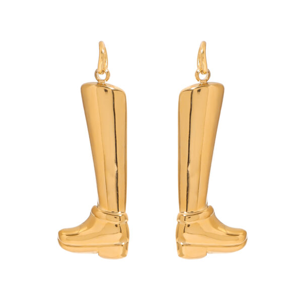 18K Gold Stainless Steel Smooth Boot Charm