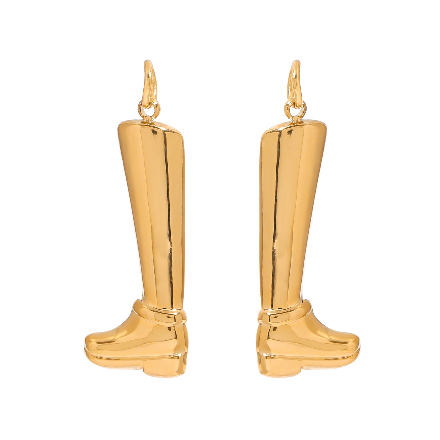 18K Gold Stainless Steel Smooth Boot Charm