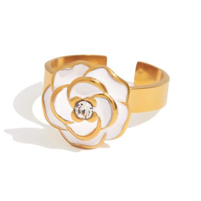J&D Women Coastal Boho Resin Floral Jewelry Set 18K Gold Stainless Steel Pearl Accent Matching Hypoallergenic Gift