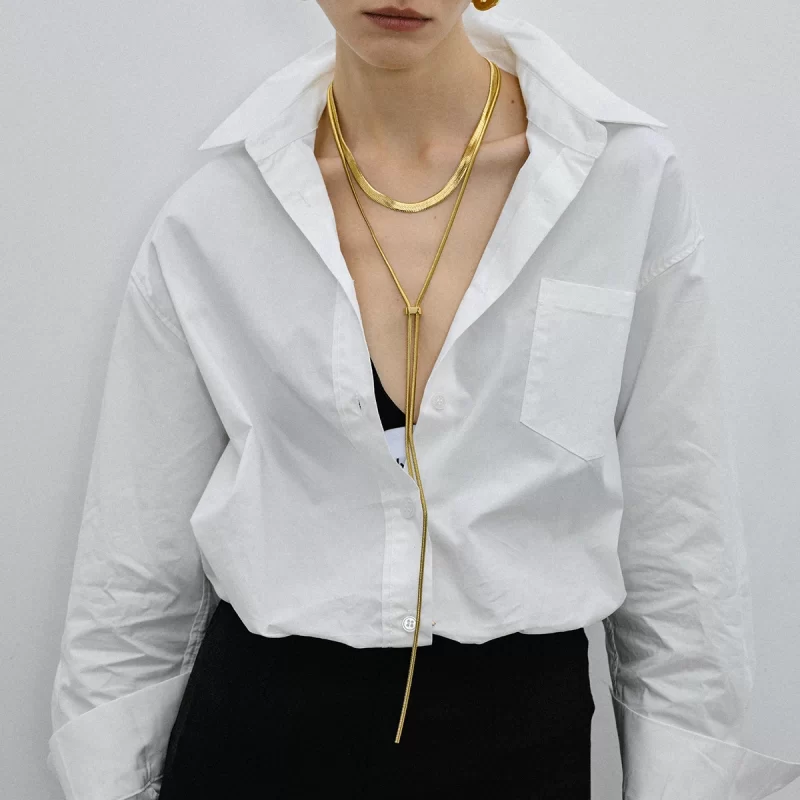 Youthway Cross New Stainless Steel Pendant Chic Necklace for Women Trendy Cubic Zirconia Collar Golden Charm Jewelry Gift - Image 5