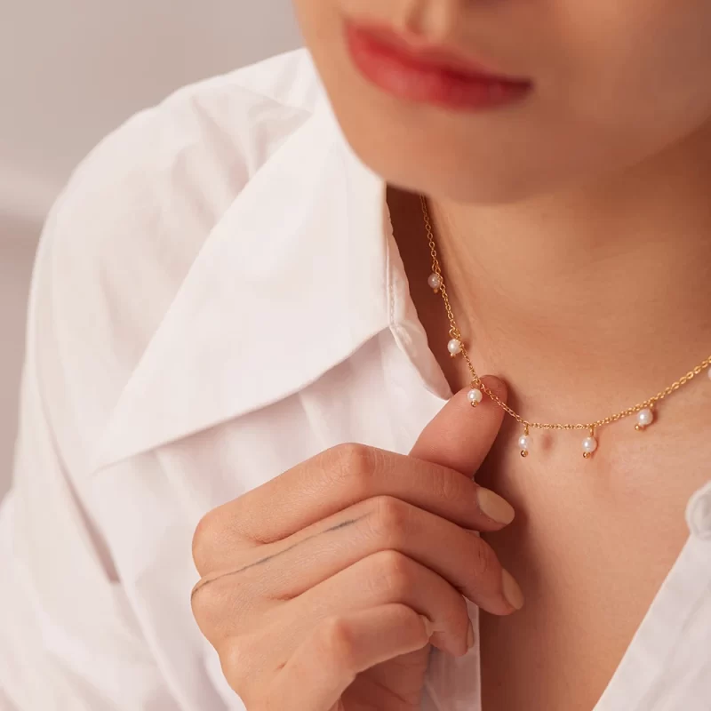 New Pearl Necklace small Pearl fringe pendant For Fashion Woman Jewelry party birthday anniversary Jewelry Girl Gift 2022 - Image 3