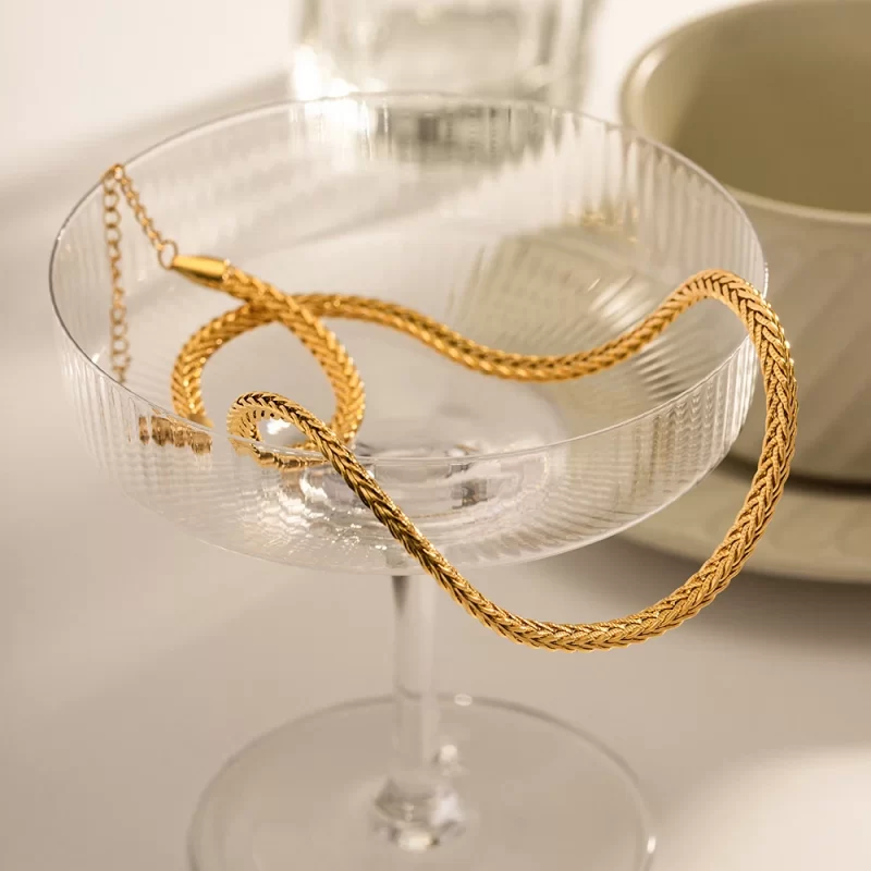 Youthway 18K PVD Gold Plated Stainless Steel Necklace for Women Waterproof Trend High Quality Fashion Jewelry Women Party - Image 3