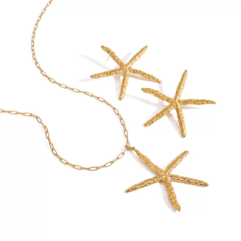 Youthway Oceanic Starfish Pendant Necklace & Earrings Waterproof Summer Beach Fashion Jewelry New For Women - Image 5