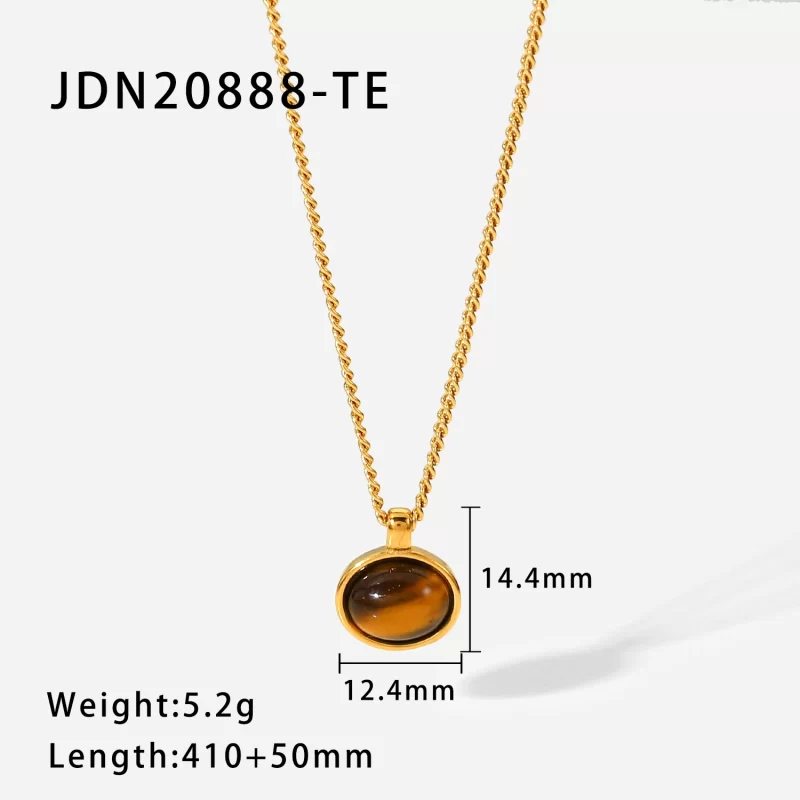 Youthway Stainless Steel Necklace Cubic Zirconia Pendant 18 K Plated Trendy Jewelry Boucle D'Oreille Femme Necklace Gala - Image 6