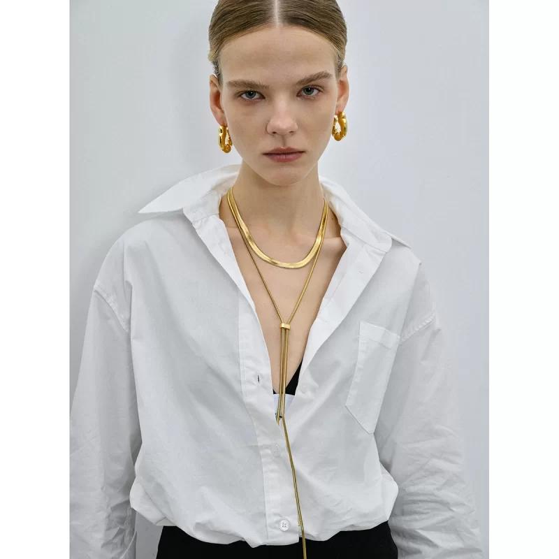 Youthway Cross New Stainless Steel Pendant Chic Necklace for Women Trendy Cubic Zirconia Collar Golden Charm Jewelry Gift - Image 4