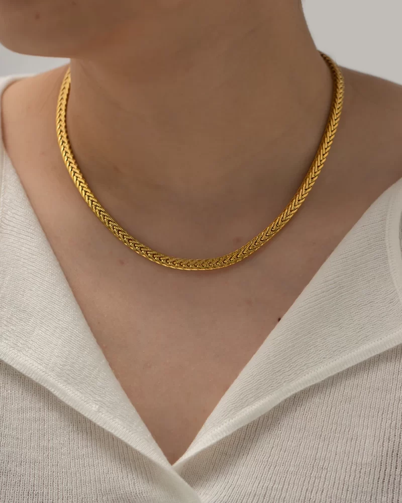 Youthway 18K PVD Gold Plated Stainless Steel Necklace for Women Waterproof Trend High Quality Fashion Jewelry Women Party - Image 5