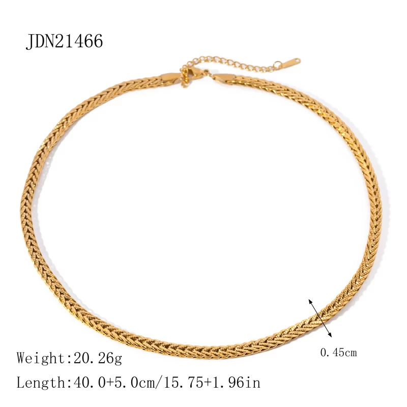 Youthway 18K PVD Gold Plated Stainless Steel Necklace for Women Waterproof Trend High Quality Fashion Jewelry Women Party - Image 6
