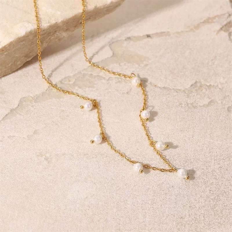 New Pearl Necklace small Pearl fringe pendant For Fashion Woman Jewelry party birthday anniversary Jewelry Girl Gift 2022 - Image 4