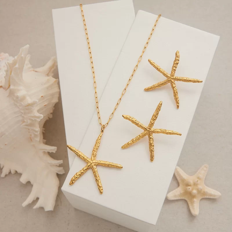 Youthway Oceanic Starfish Pendant Necklace & Earrings Waterproof Summer Beach Fashion Jewelry New For Women - Image 3