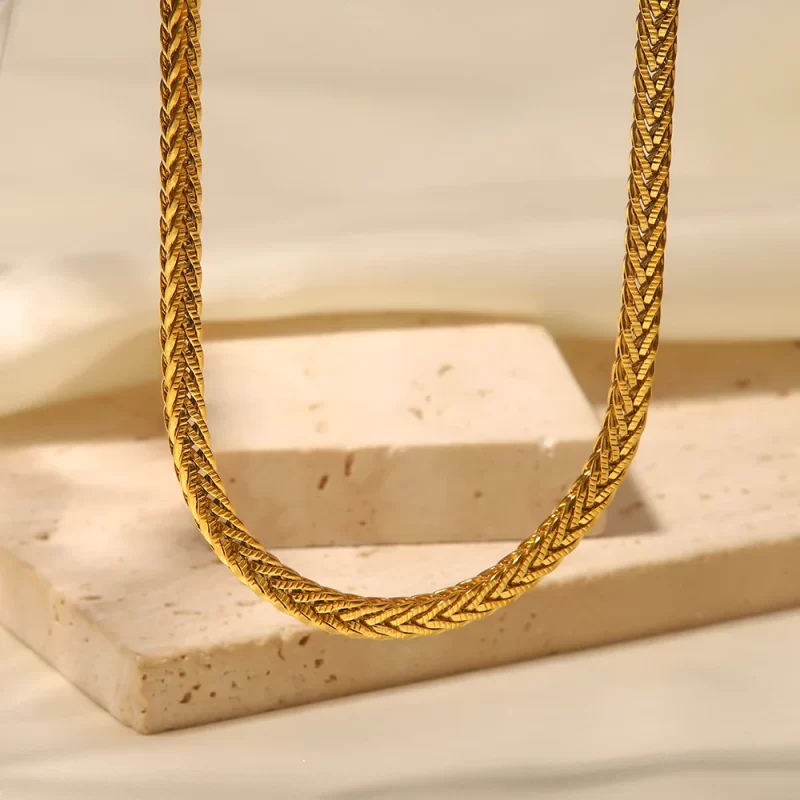 Youthway 18K PVD Gold Plated Stainless Steel Necklace for Women Waterproof Trend High Quality Fashion Jewelry Women Party - Image 4