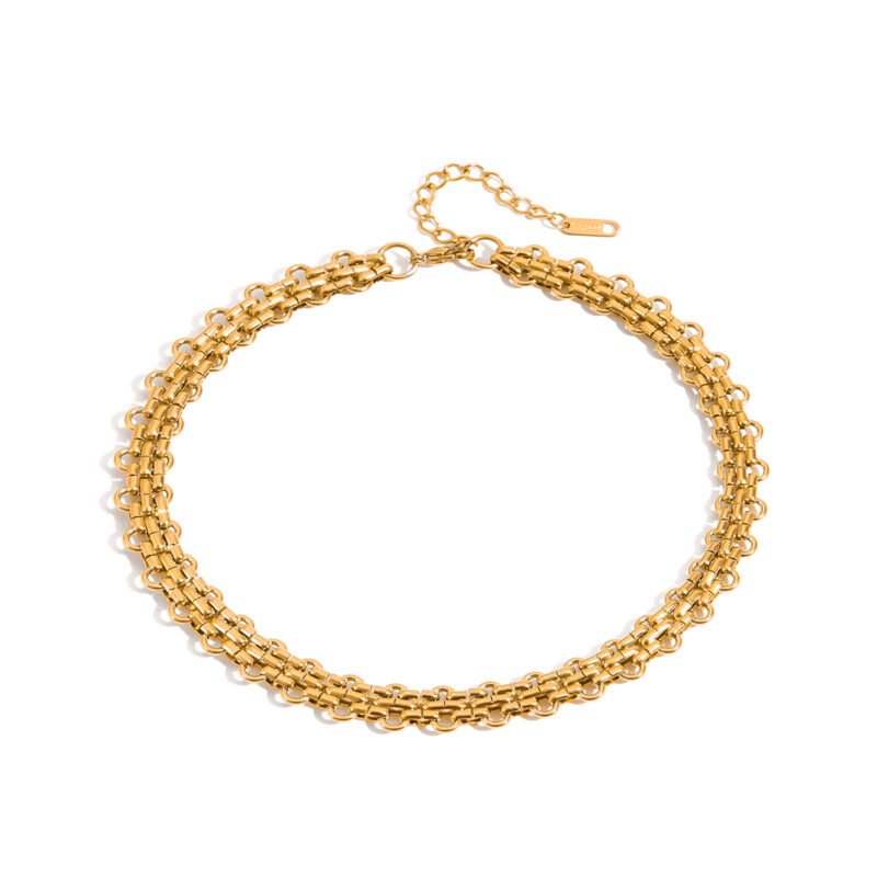 18K Gold Watch Chain Necklace Classic Stainless Steel