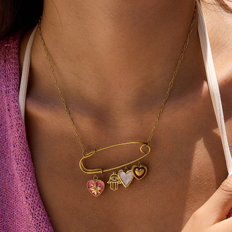 Talisman Layered Charm Necklace - Image 4