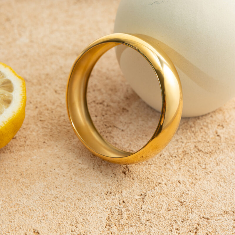 Bold Smooth Round Bangle Minimalist Jewelry - Image 4