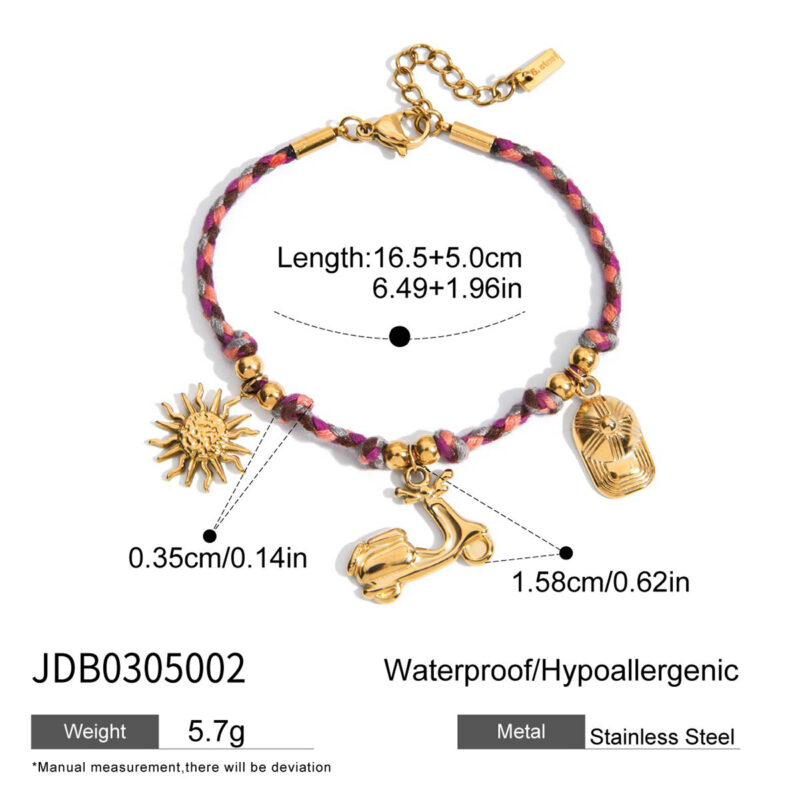 Hot Pink Urban Charm Bracelet - Image 6
