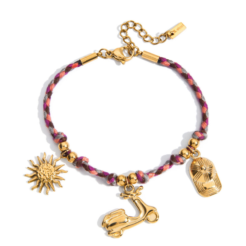 Hot Pink Urban Charm Bracelet