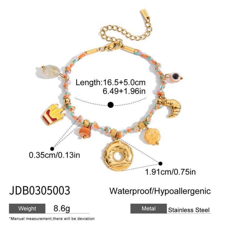 Orange Charm Foodie Bracelet - Image 6