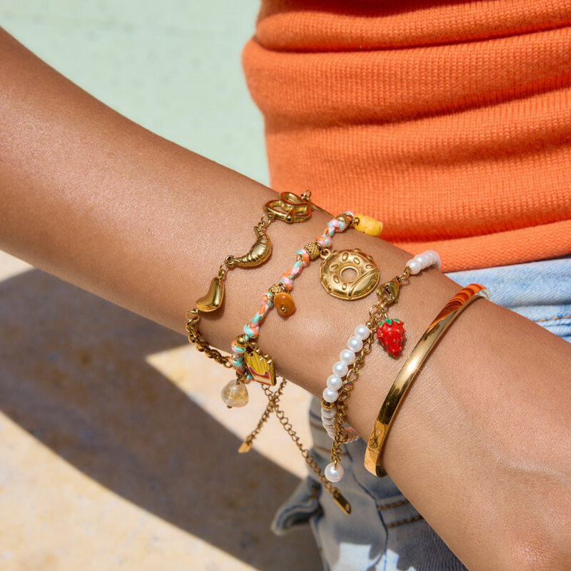 Orange Charm Foodie Bracelet - Image 4