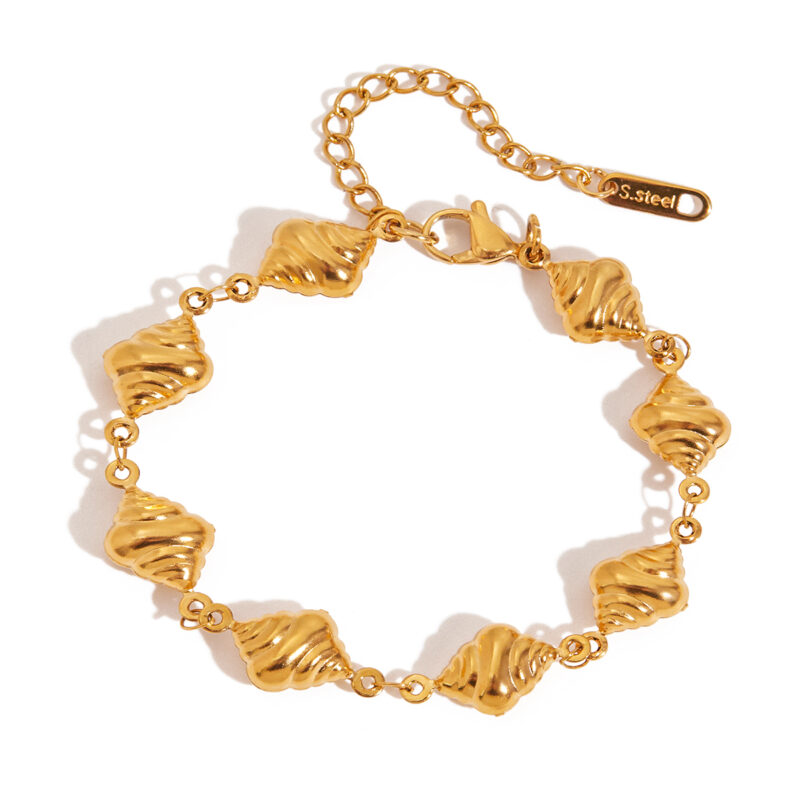 Romantic Gold Bread Chain Bracelet