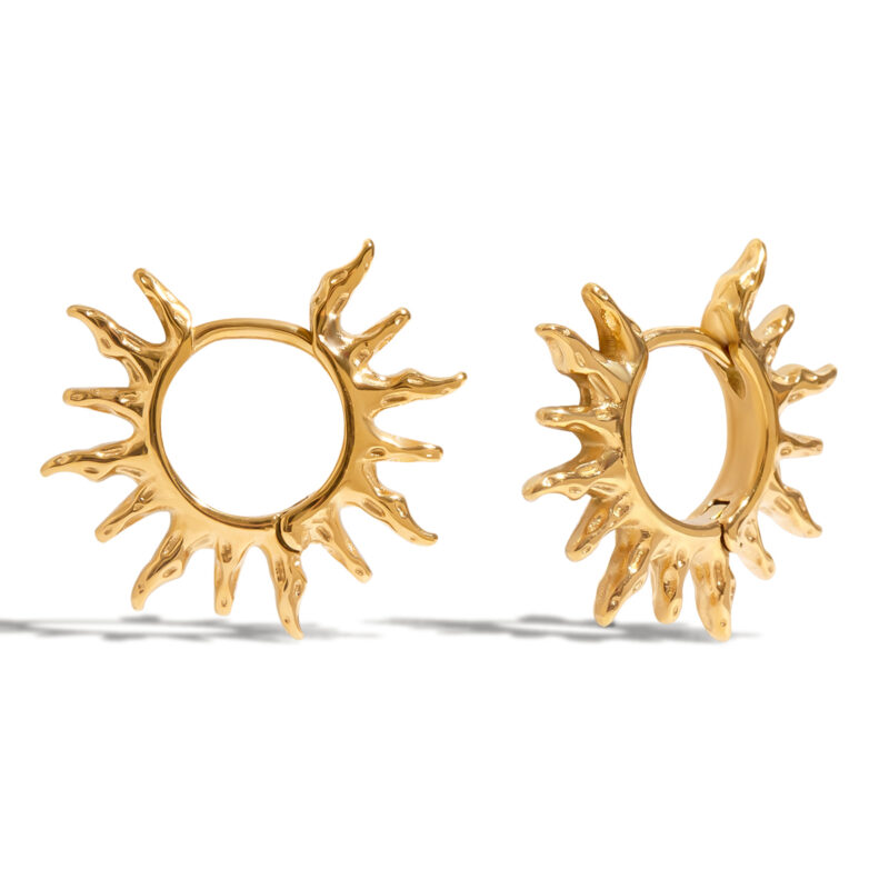 Minimalist Gold Sun Earrings