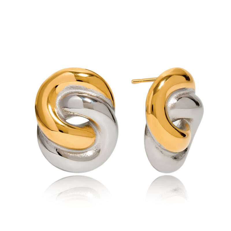Gold Silver Plated Small Figure Eight Earrings