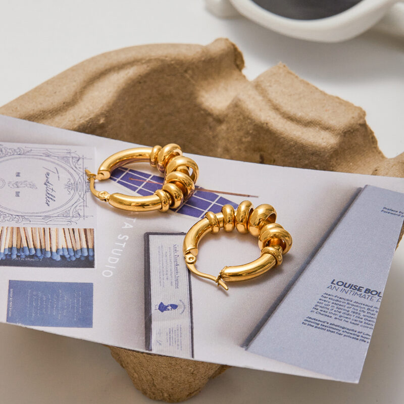 Gold Tone Adjustable Multi Hoop Ear Cuffs - Image 4