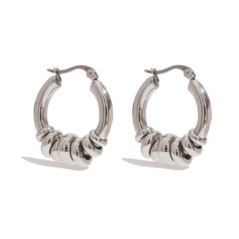 Steel Tone Adjustable Multi Hoop Ear Cuffs