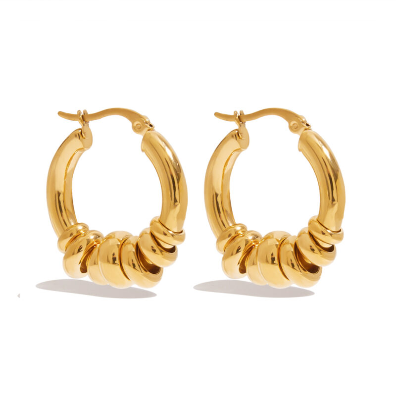 Gold Tone Adjustable Multi Hoop Ear Cuffs