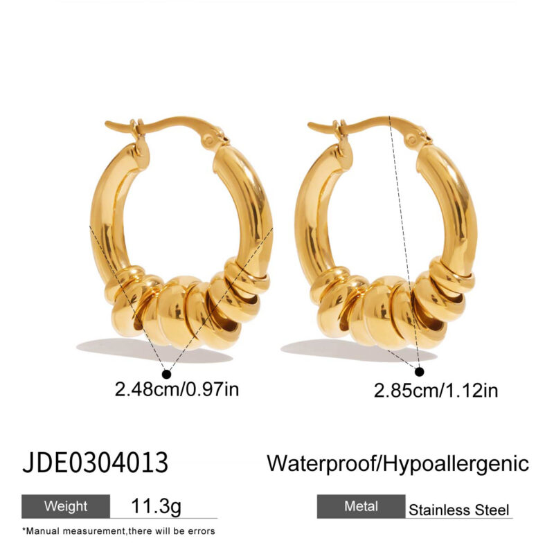 Gold Tone Adjustable Multi Hoop Ear Cuffs - Image 6