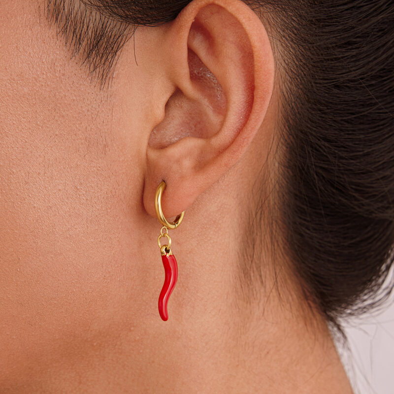 Freshwater Pearl Moon Star Dangle Earrings - Image 2