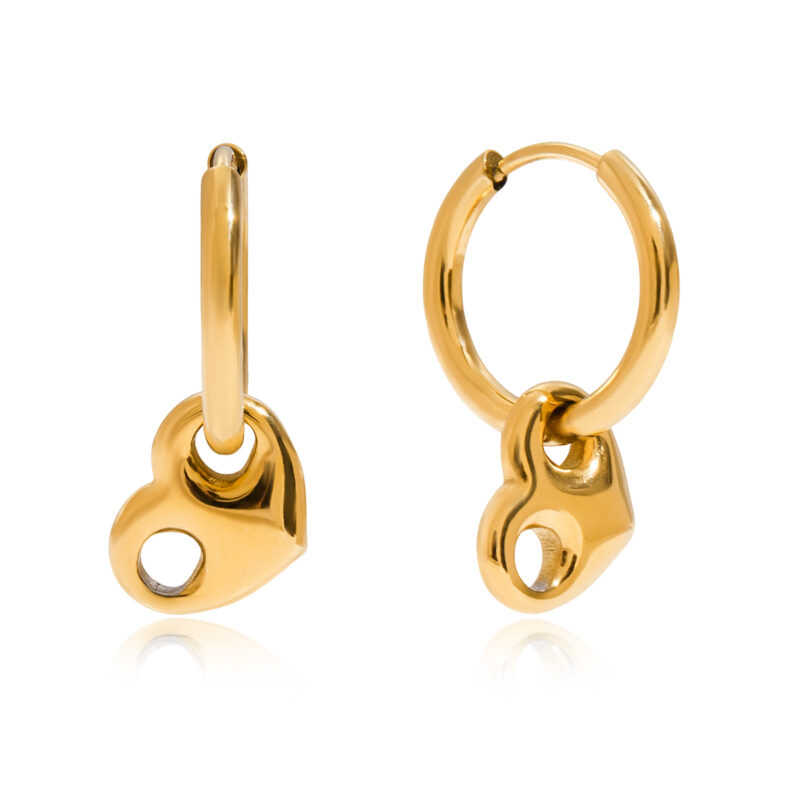 Heart Toggle Drop Earrings