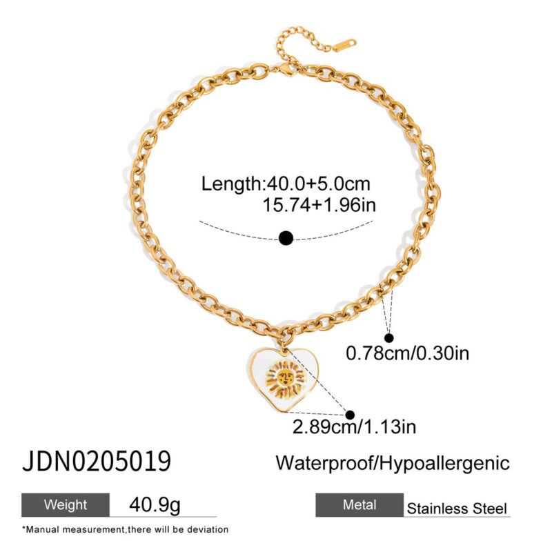 18K Gold Star Moon Pendant Necklace with CZ - Image 6